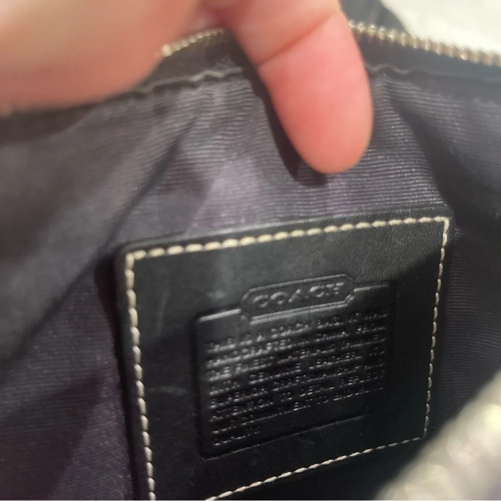 Coach black canvas messenger crossbody bag - Picture 6 of 12